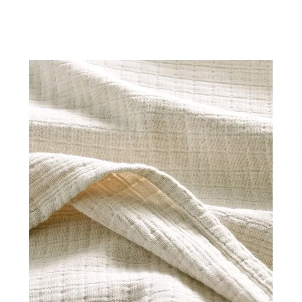 The Company Store Gossamer 100% Cotton Gauzy Light Blanket White Twin NEW! $149